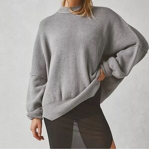 Free People Easy Street Pullover Size M Grey (very oversized)